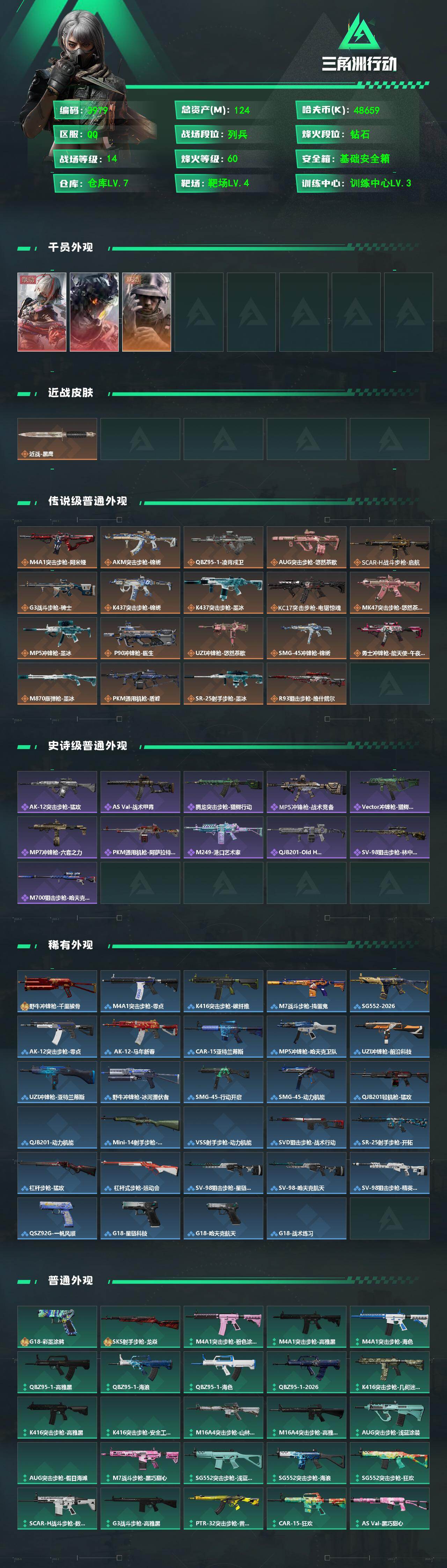 SJZMMN4331980三角洲行动账号详情图3 SJZMMN4331980三角洲行动账号详情图3