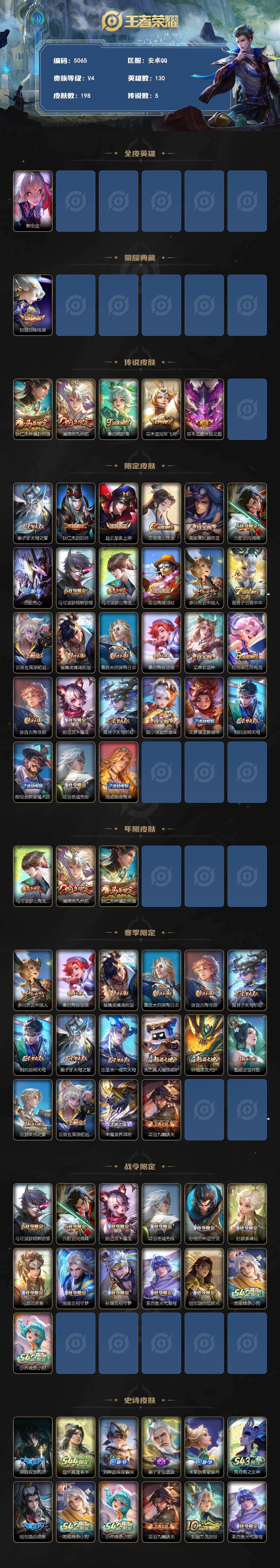 WZLX4695235王者荣耀账号详情图2