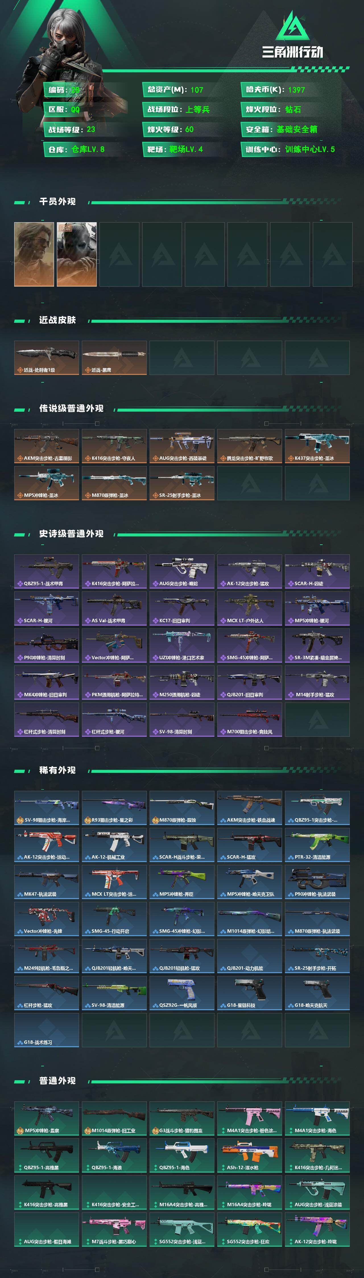 SJZQM4329083三角洲行动账号详情图3 SJZQM4329083三角洲行动账号详情图3