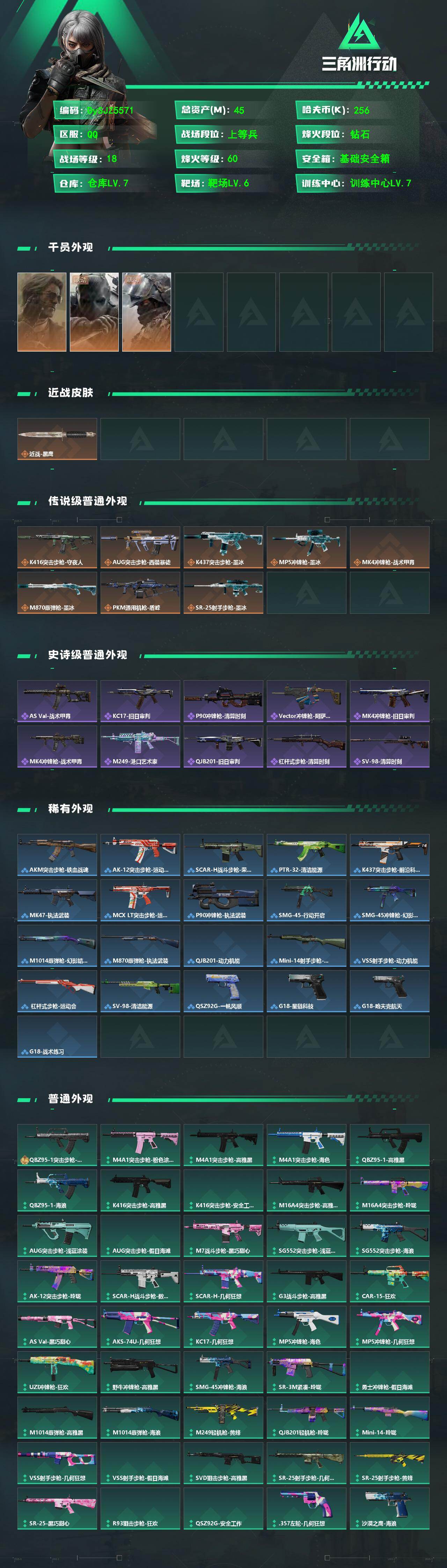 SJZYYT4327945三角洲行动账号详情图2 SJZYYT4327945三角洲行动账号详情图2