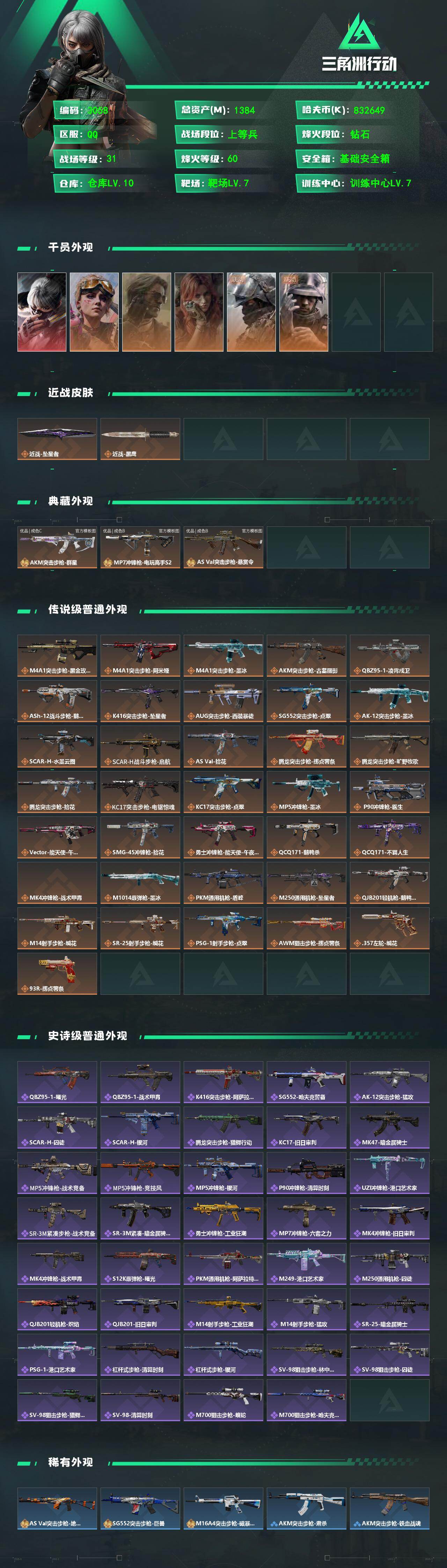 SJZMMN4335770三角洲行动账号详情图3 SJZMMN4335770三角洲行动账号详情图3