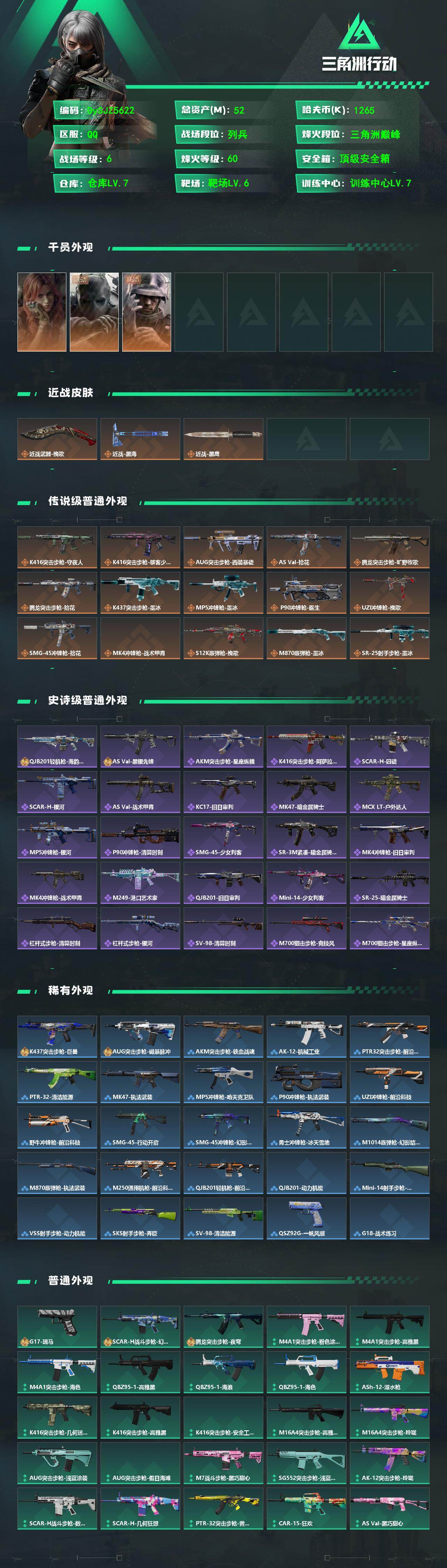 SJZYYT4331877三角洲行动账号详情图2 SJZYYT4331877三角洲行动账号详情图2