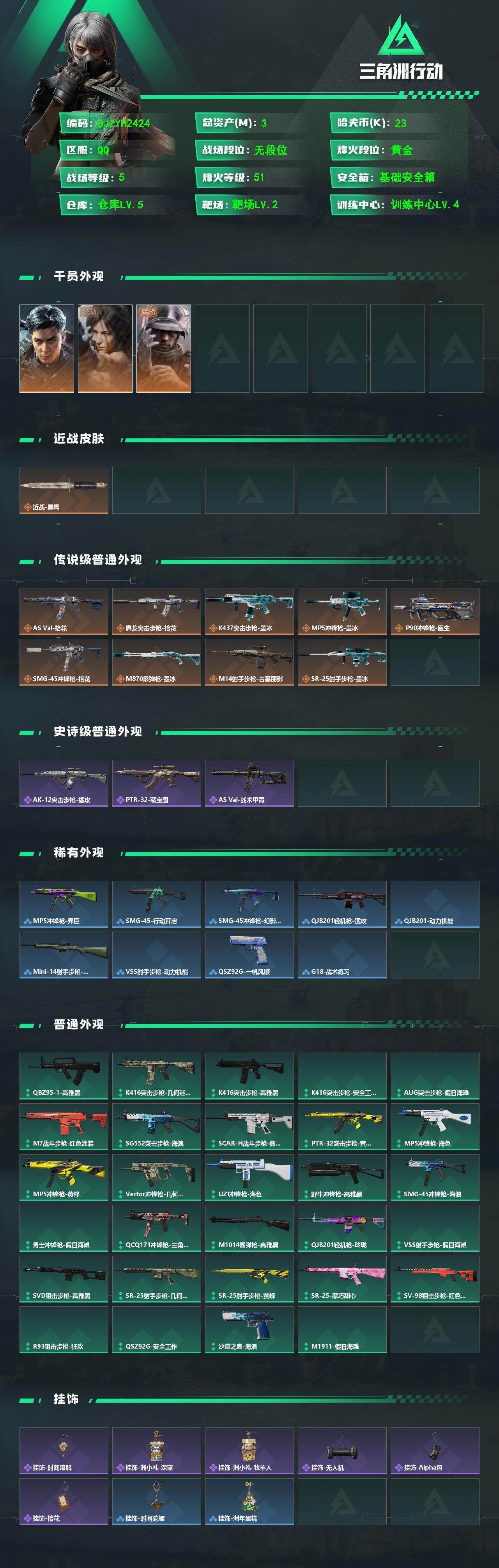 SJZEY4332957三角洲行动账号详情图2 SJZEY4332957三角洲行动账号详情图2