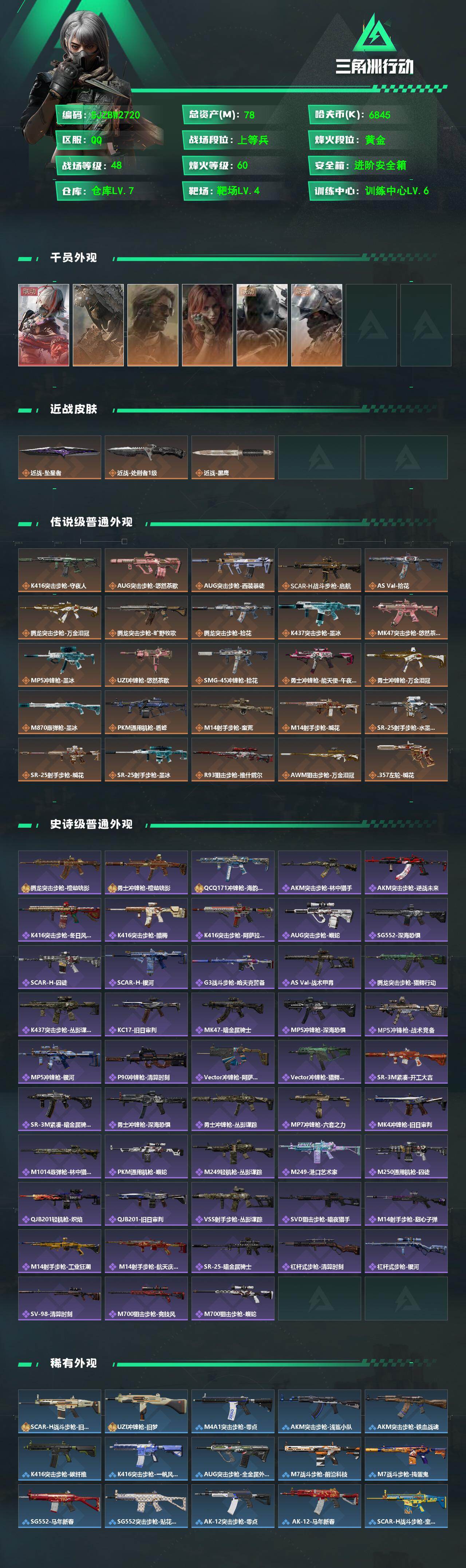 SJZEY4333825三角洲行动账号详情图2