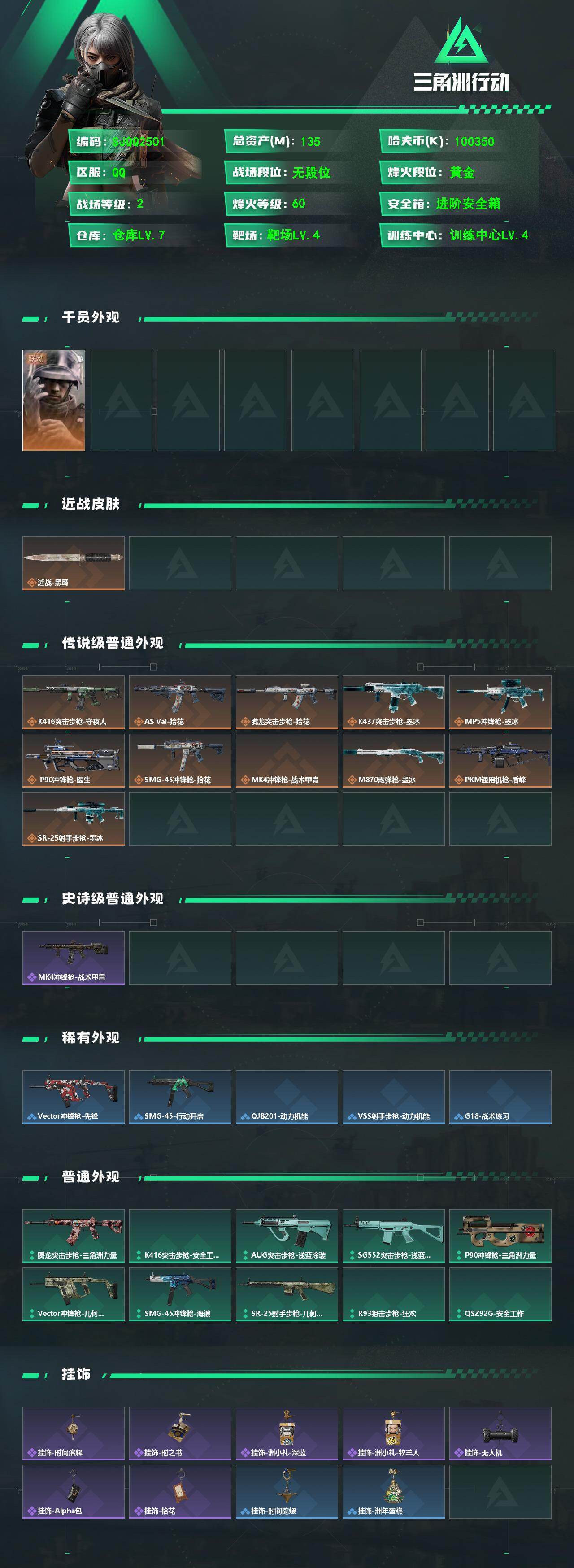 SJZQM4346682三角洲行动账号详情图3