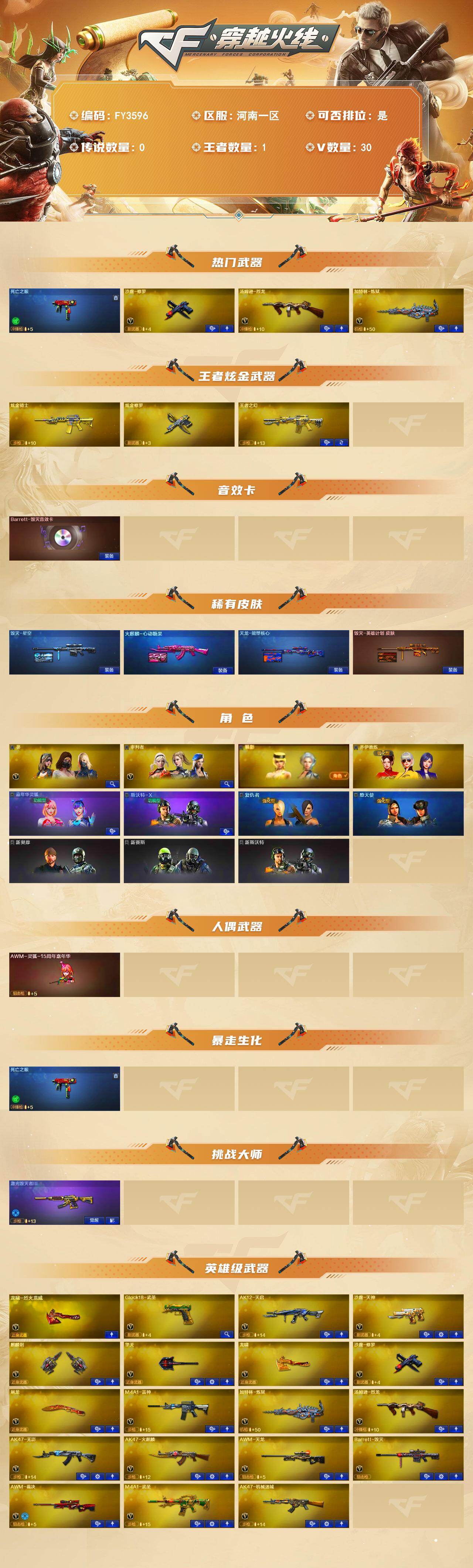 CFEY4112225穿越火线账号详情图2 CFEY4112225穿越火线账号详情图2
