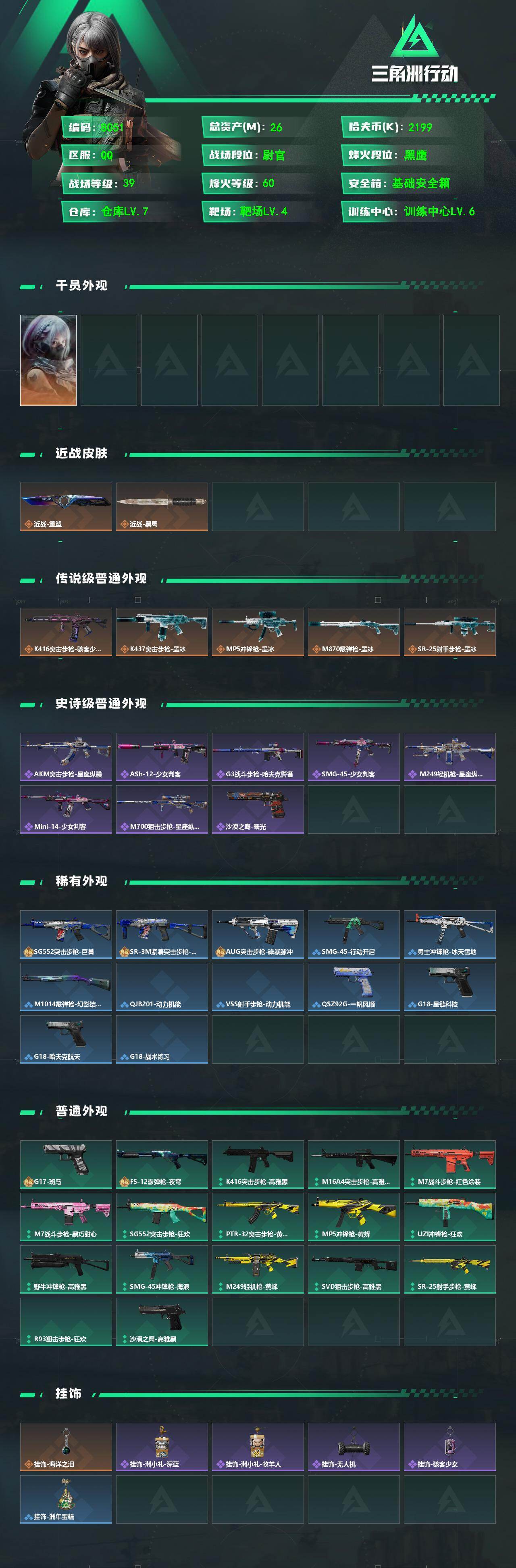 SJZMMN4363542三角洲行动账号详情图4 SJZMMN4363542三角洲行动账号详情图4