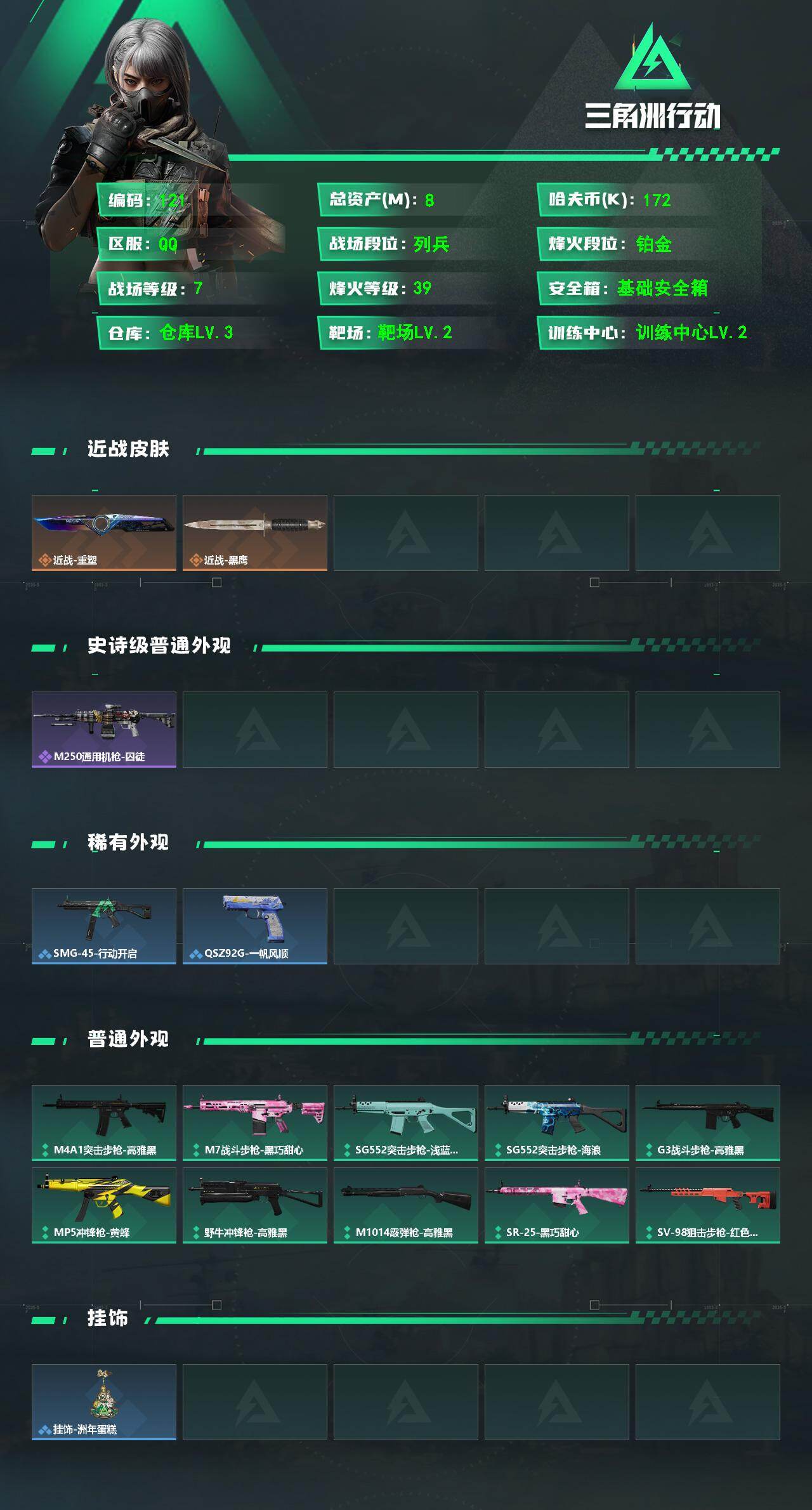 SJZMMN4353939三角洲行动账号详情图3 SJZMMN4353939三角洲行动账号详情图3