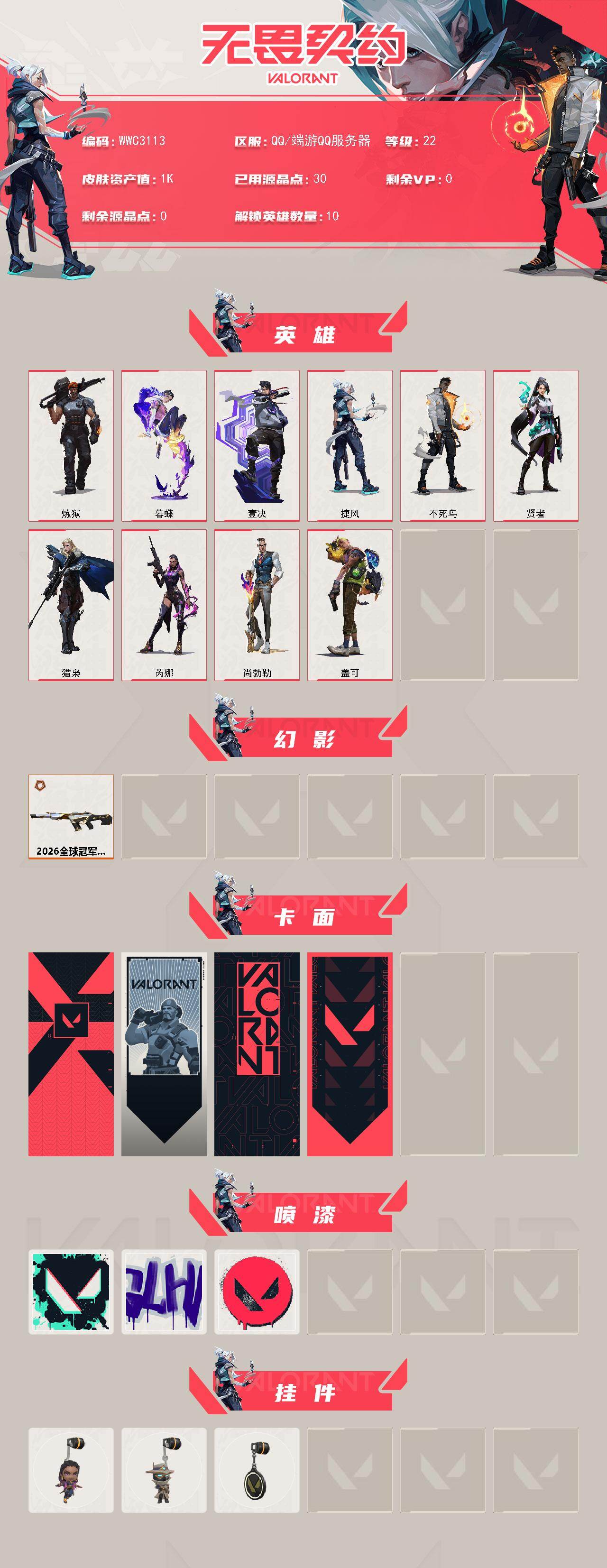 WWQMMN4151788无畏契约账号详情图3 WWQMMN4151788无畏契约账号详情图3