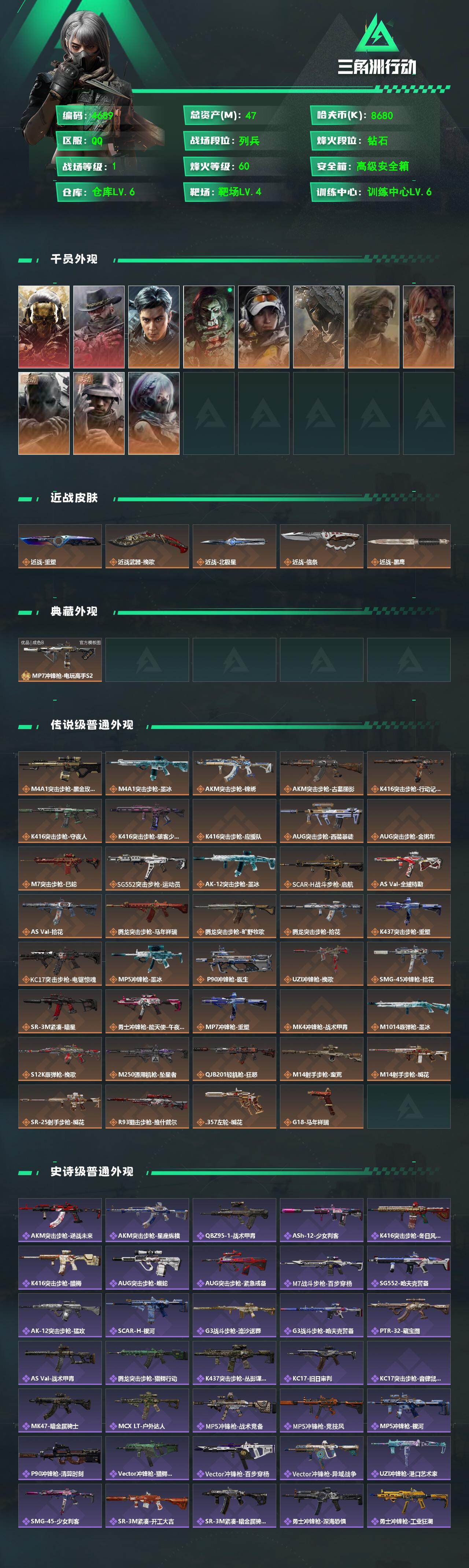 SJZMMN4360299三角洲行动账号详情图3 SJZMMN4360299三角洲行动账号详情图3