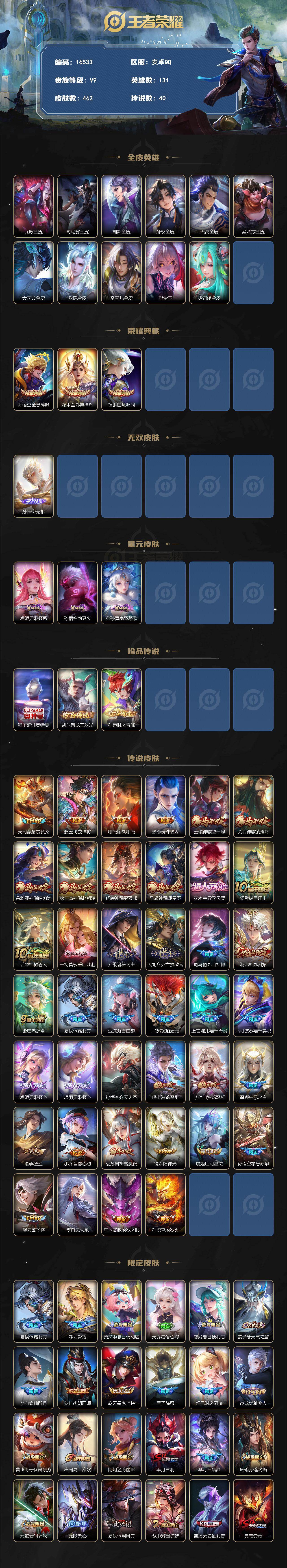 WZMMN4765008王者荣耀账号详情图3
