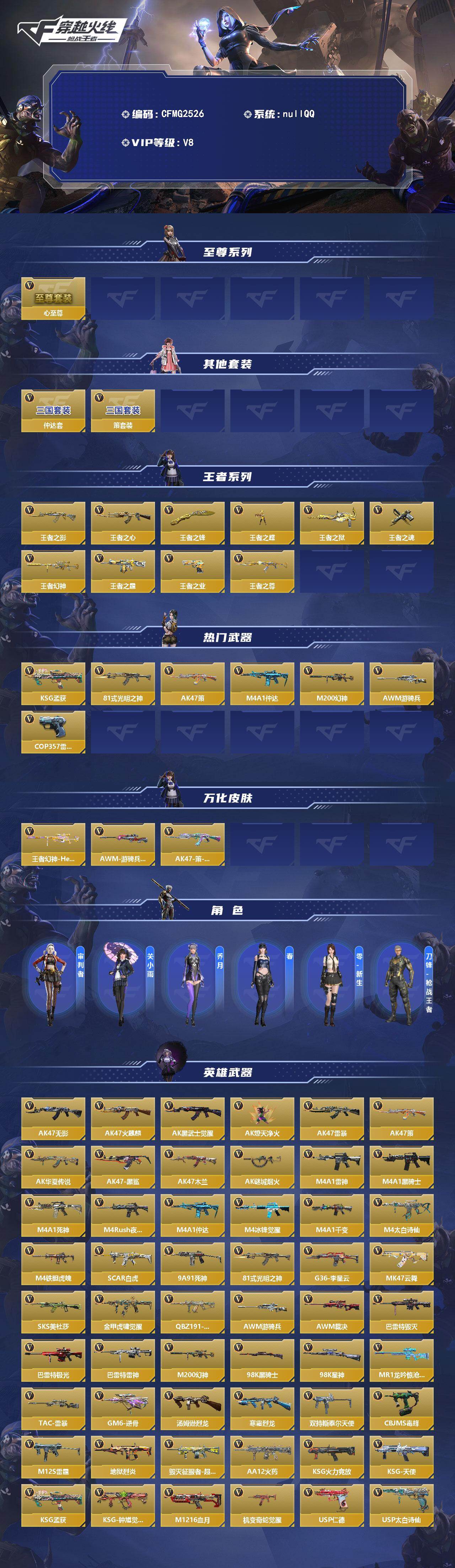 CFMMMN459487枪战王者账号详情图3