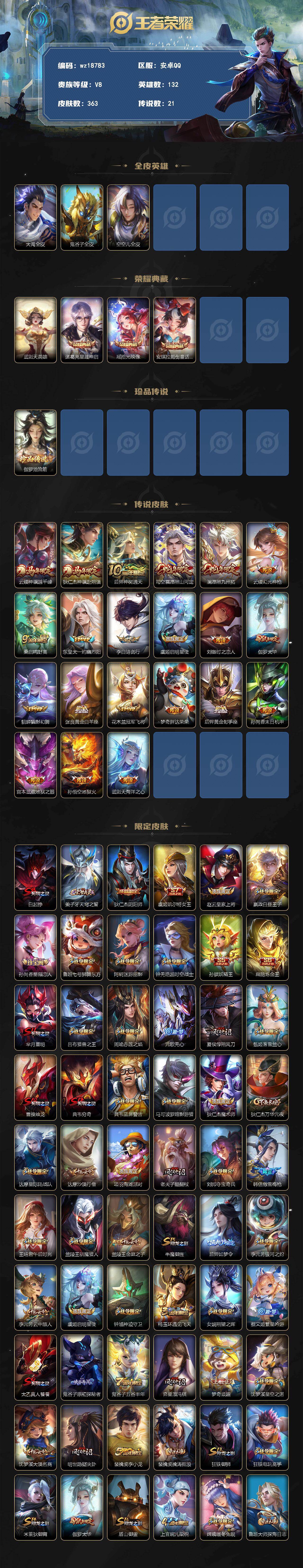 WZMMN4773331王者荣耀账号详情图3