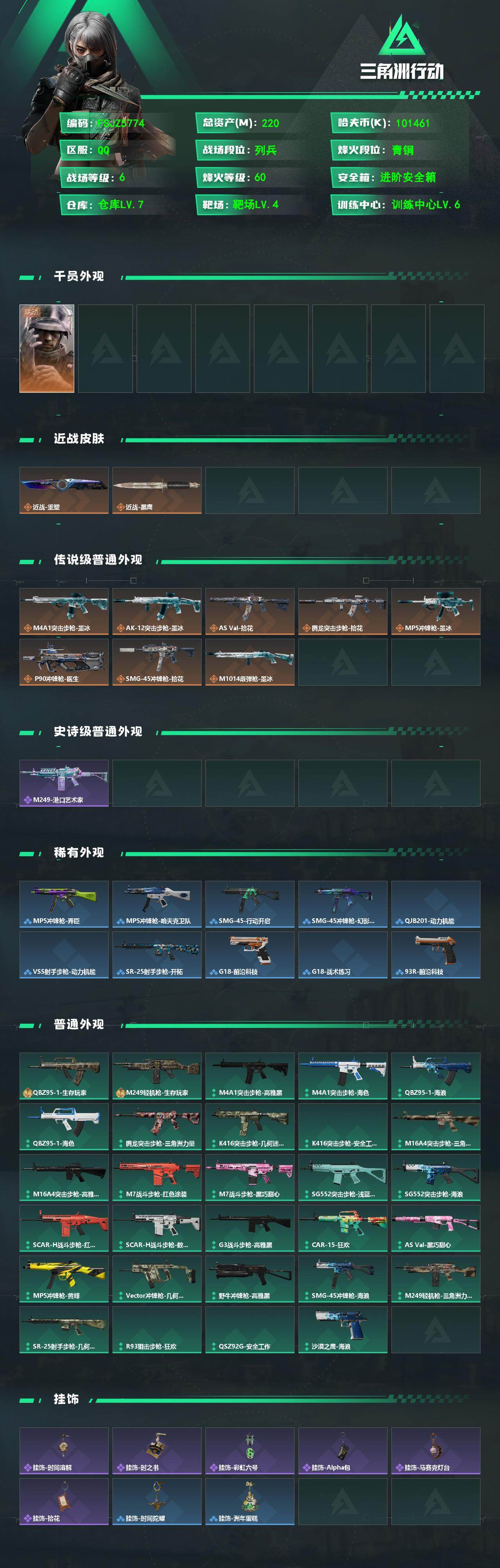 SJZMMN4371954三角洲行动账号详情图3 SJZMMN4371954三角洲行动账号详情图3