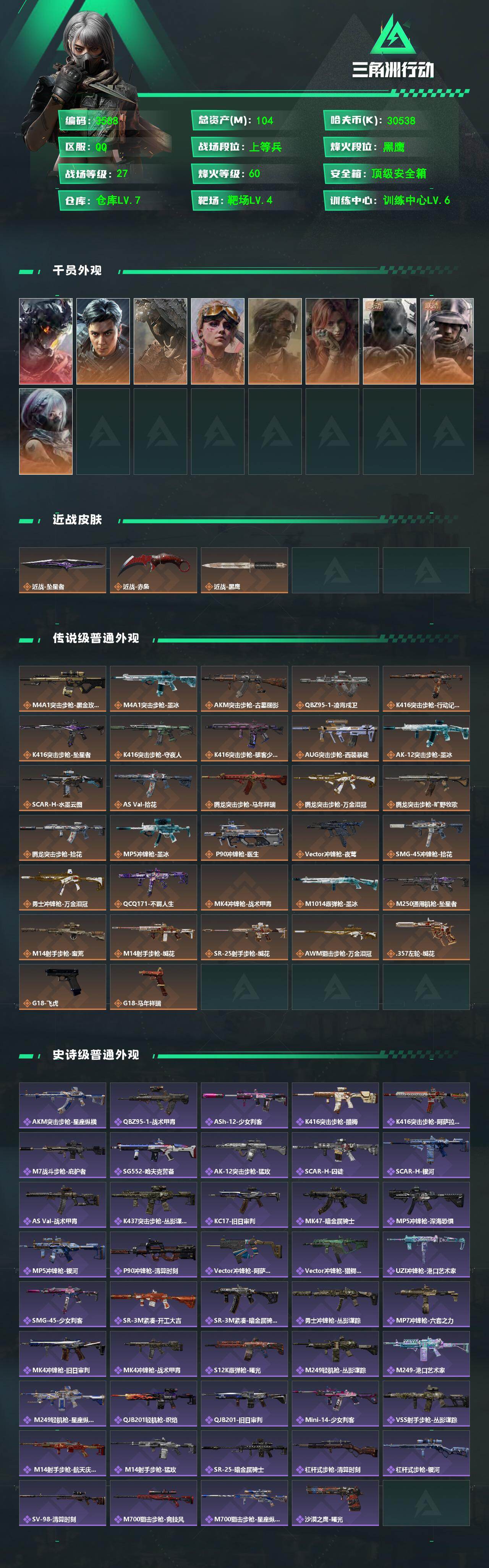 SJZMMN4374076三角洲行动账号详情图3 SJZMMN4374076三角洲行动账号详情图3