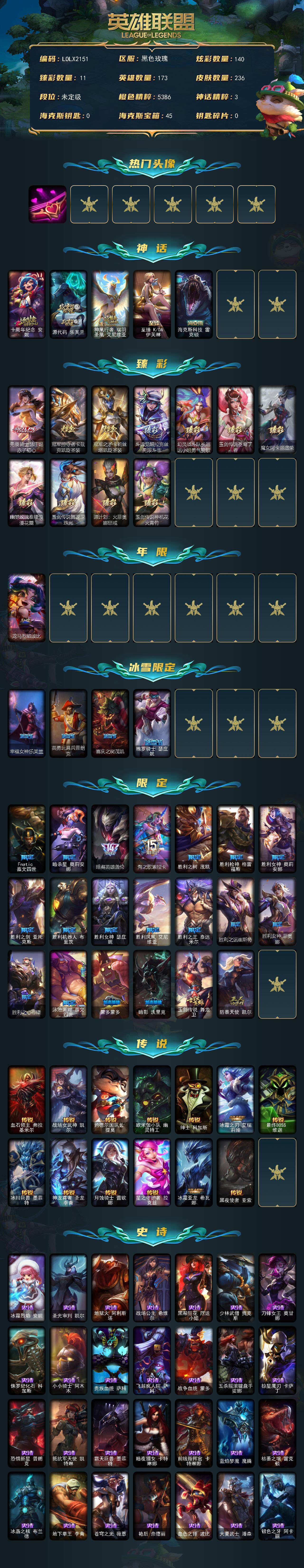 LOLEY460705英雄联盟账号详情图2 LOLEY460705英雄联盟账号详情图2