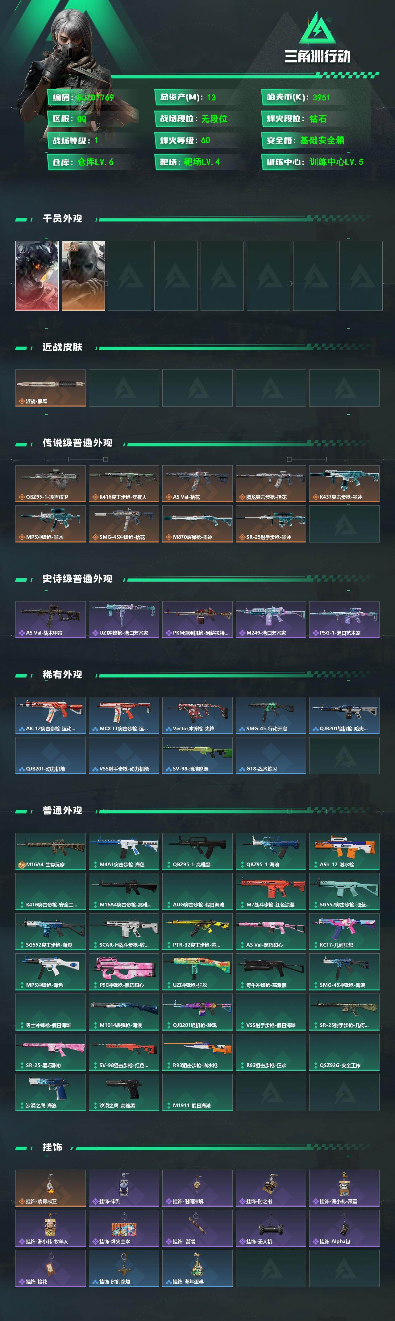 SJZEY4381936三角洲行动账号详情图2 SJZEY4381936三角洲行动账号详情图2