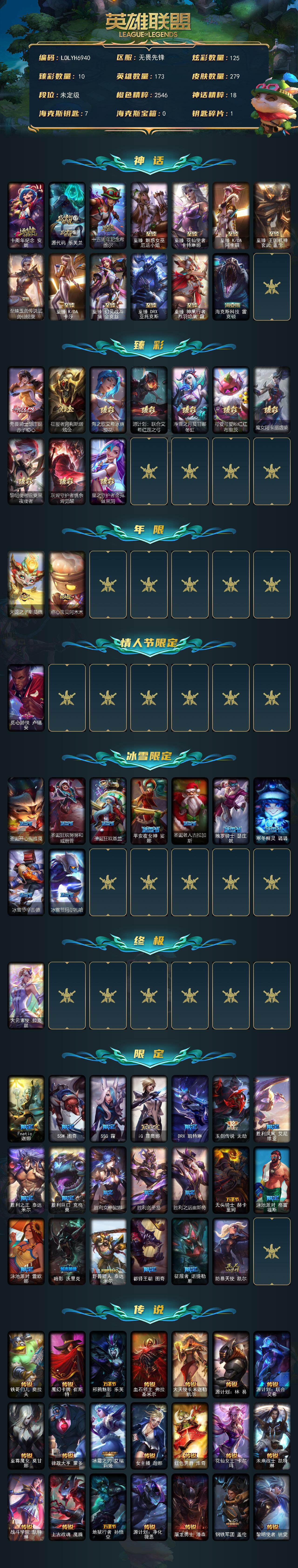 LOLEY461325英雄联盟账号详情图2 LOLEY461325英雄联盟账号详情图2