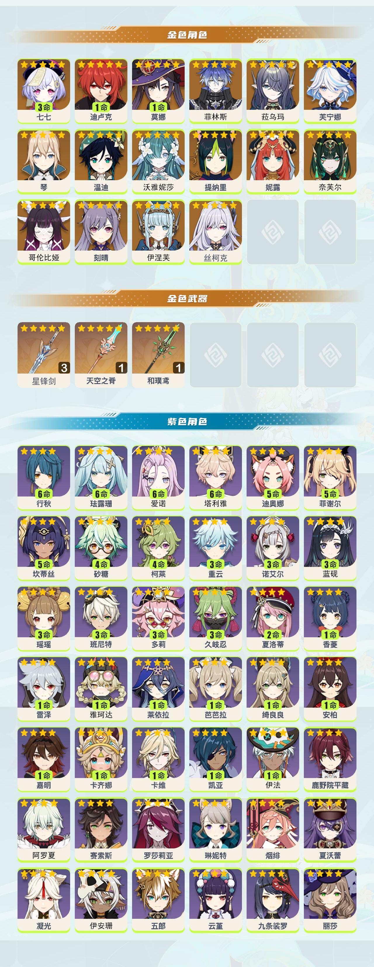 YSEY414402原神账号详情图2 YSEY414402原神账号详情图2